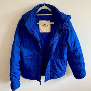 Hollister puffer jacket blue
